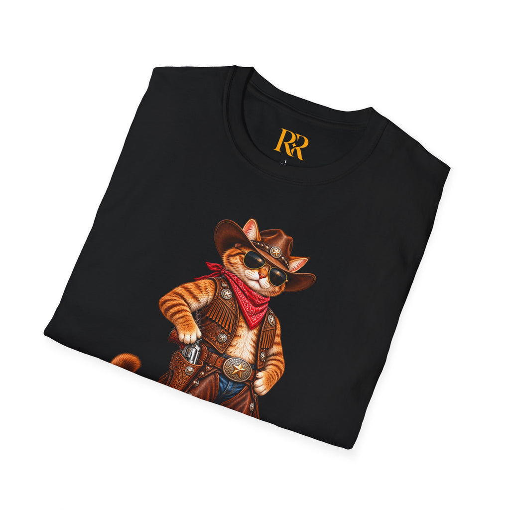 Funny Cowboy Cat T-Shirt – Western Animal Graphic Tee