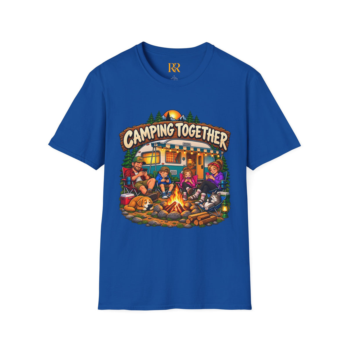 Camping Together Campfire Family Camping T-Shirt