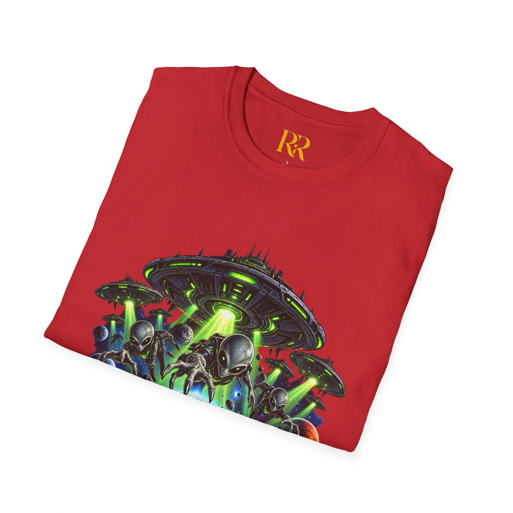 Cosmic Alien UFO Graphic T-Shirt