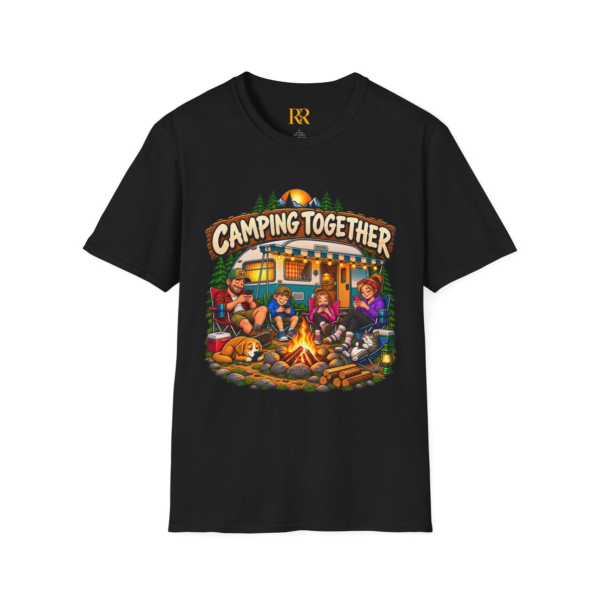 Camping Together Campfire Family Camping T-Shirt