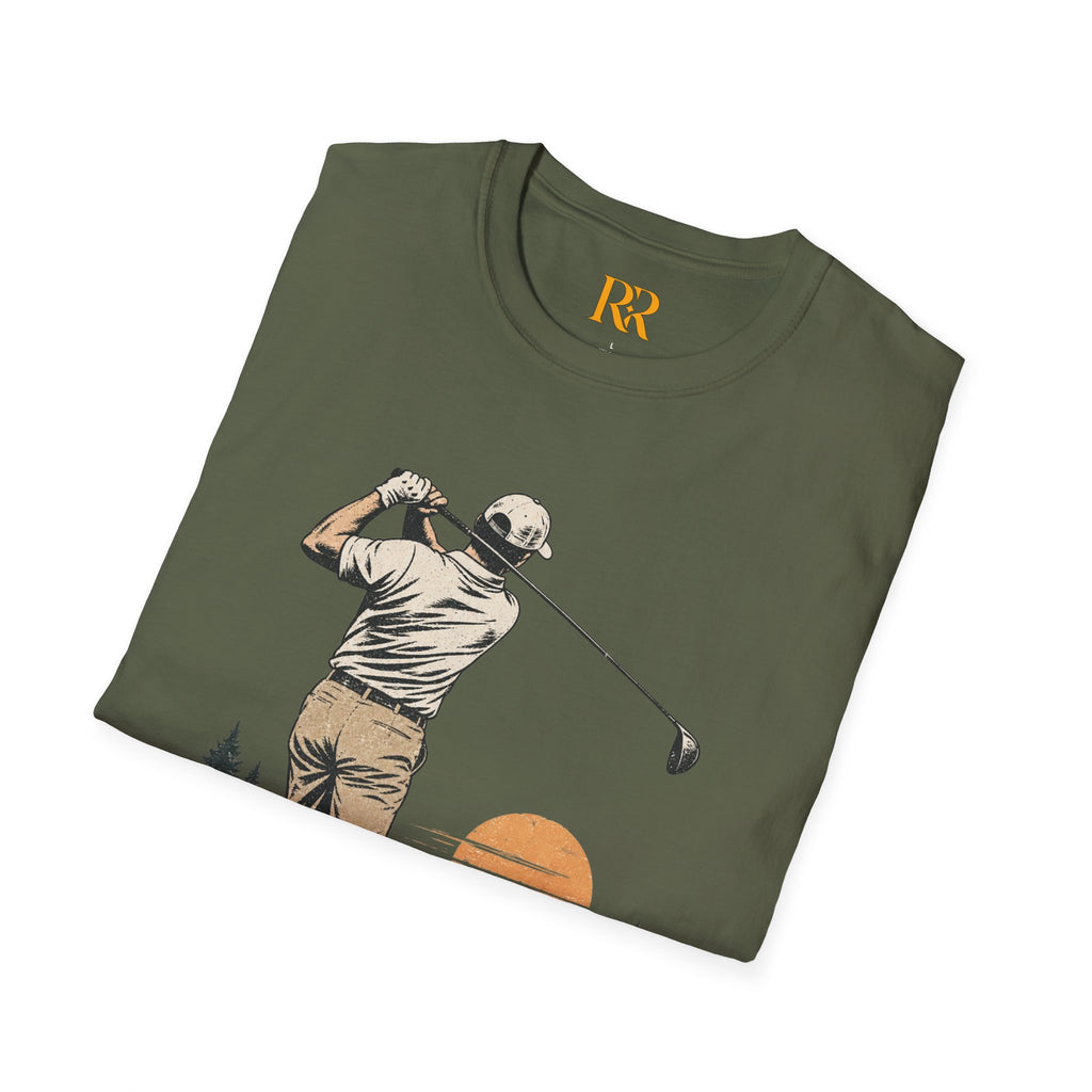Vintage Golfer Sunset Fairway T-Shirt