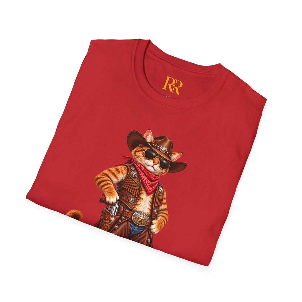 Funny Cowboy Cat T-Shirt – Western Animal Graphic Tee