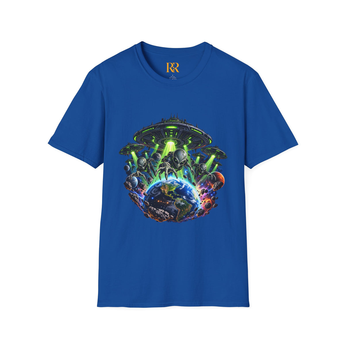 Cosmic Alien UFO Graphic T-Shirt