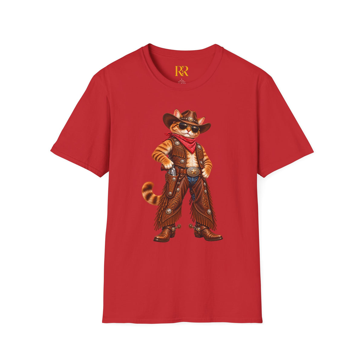 Funny Cowboy Cat T-Shirt – Western Animal Graphic Tee