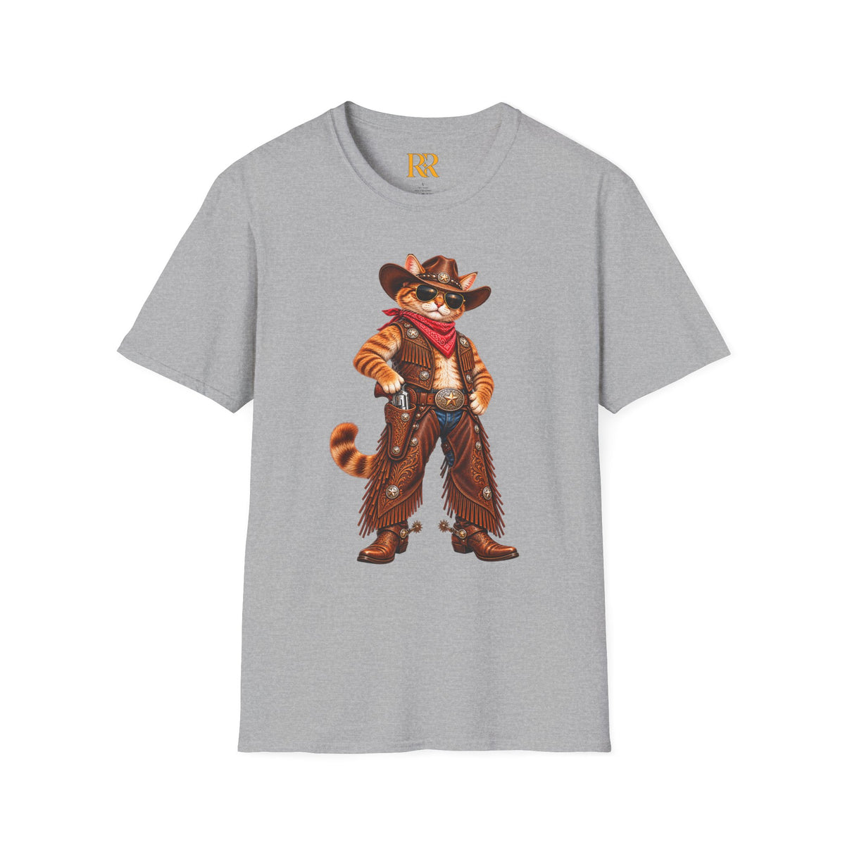 Funny Cowboy Cat T-Shirt – Western Animal Graphic Tee