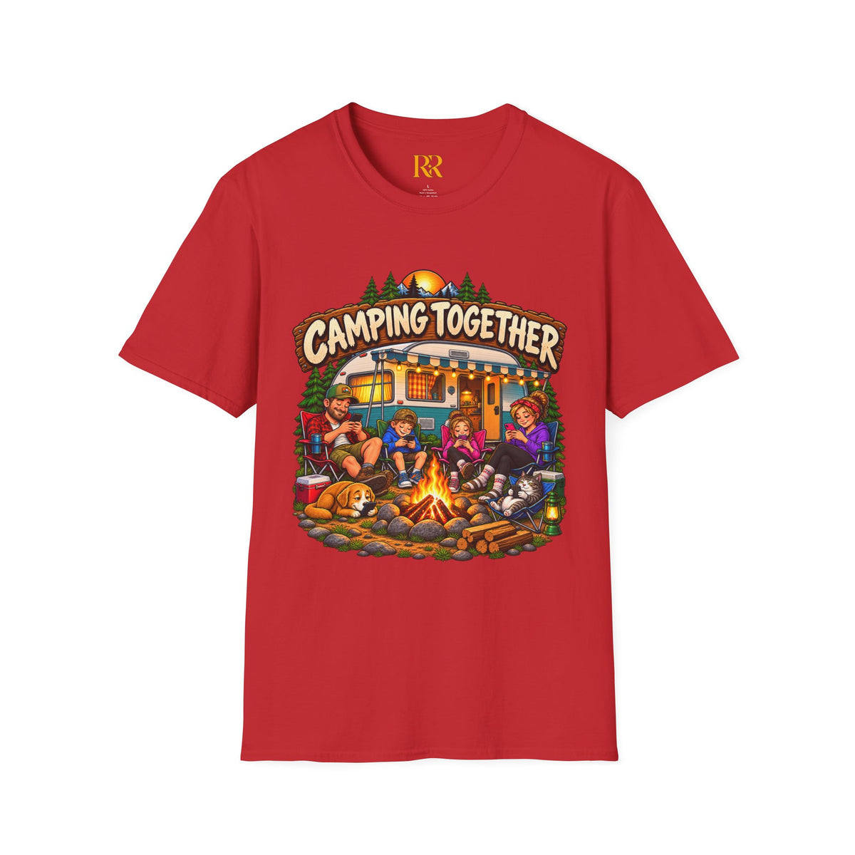Camping Together Campfire Family Camping T-Shirt