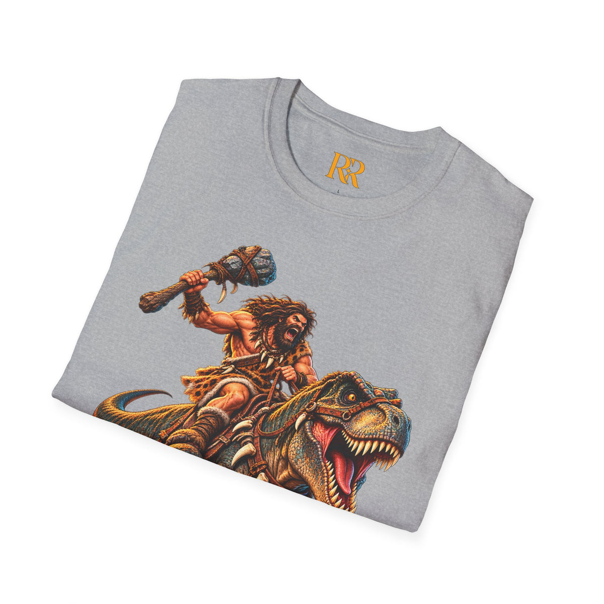 Caveman Riding T-Rex Dinosaur T-Shirt