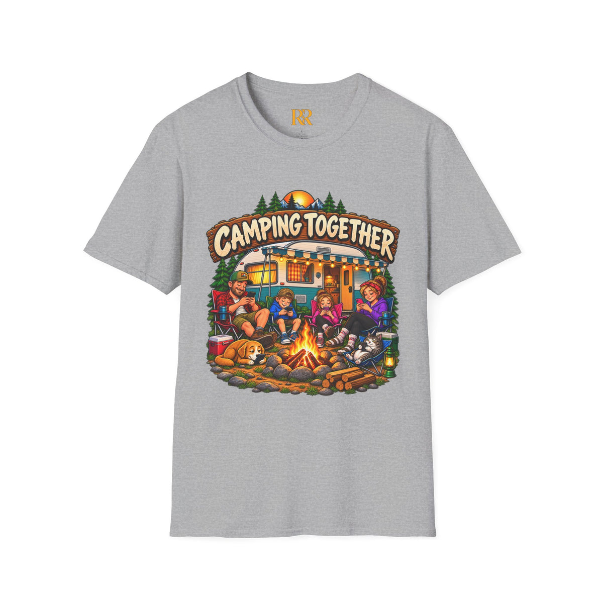 Camping Together Campfire Family Camping T-Shirt