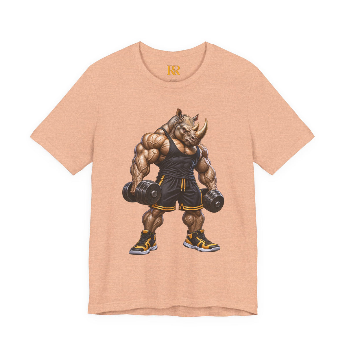 Muscular Rhino Weightlifter Graphic T-Shirt