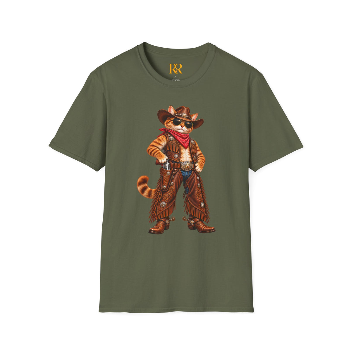 Funny Cowboy Cat T-Shirt – Western Animal Graphic Tee