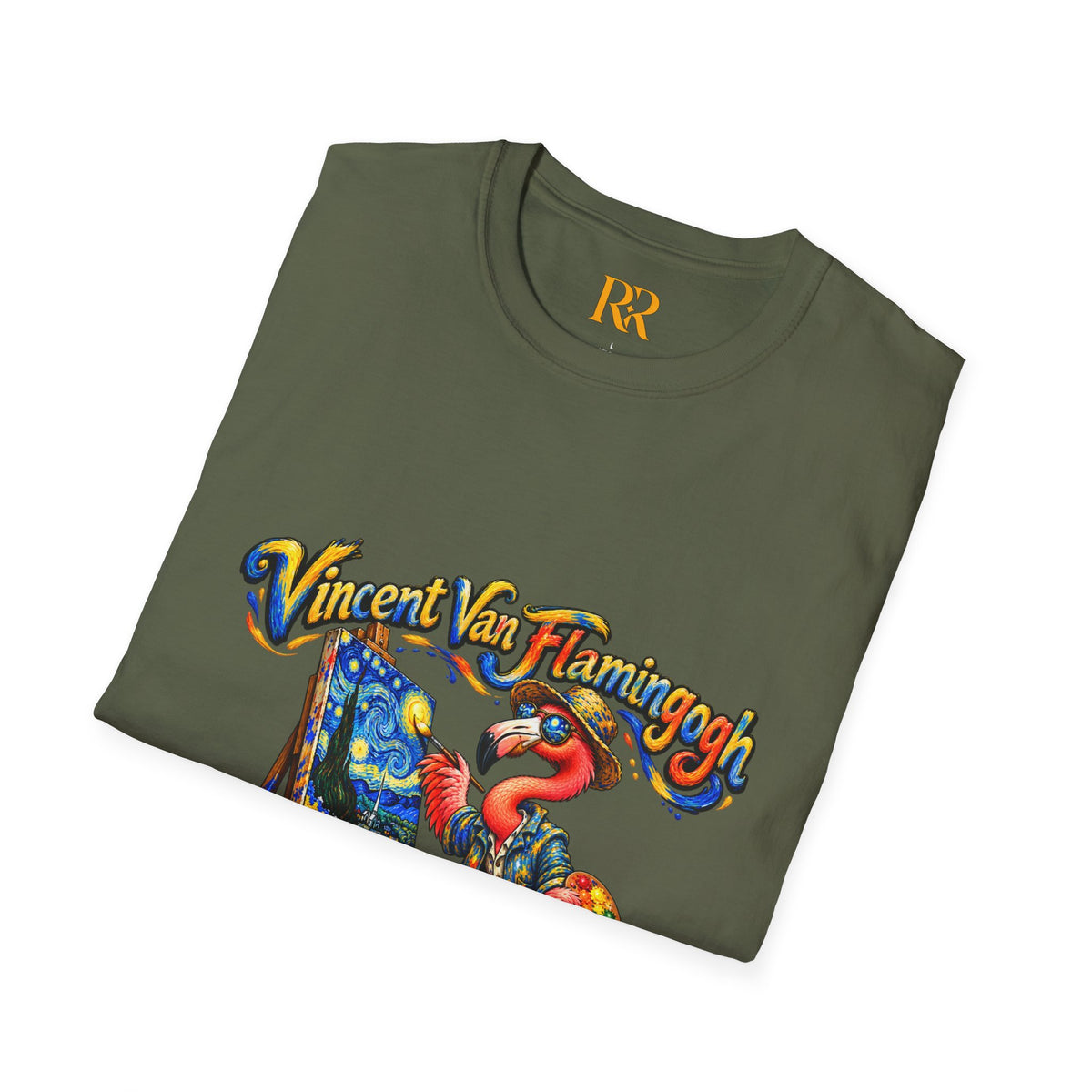 Vintage Flamingo Artist T-Shirt