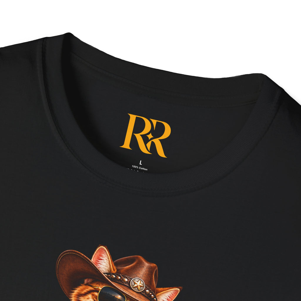 Funny Cowboy Cat T-Shirt – Western Animal Graphic Tee