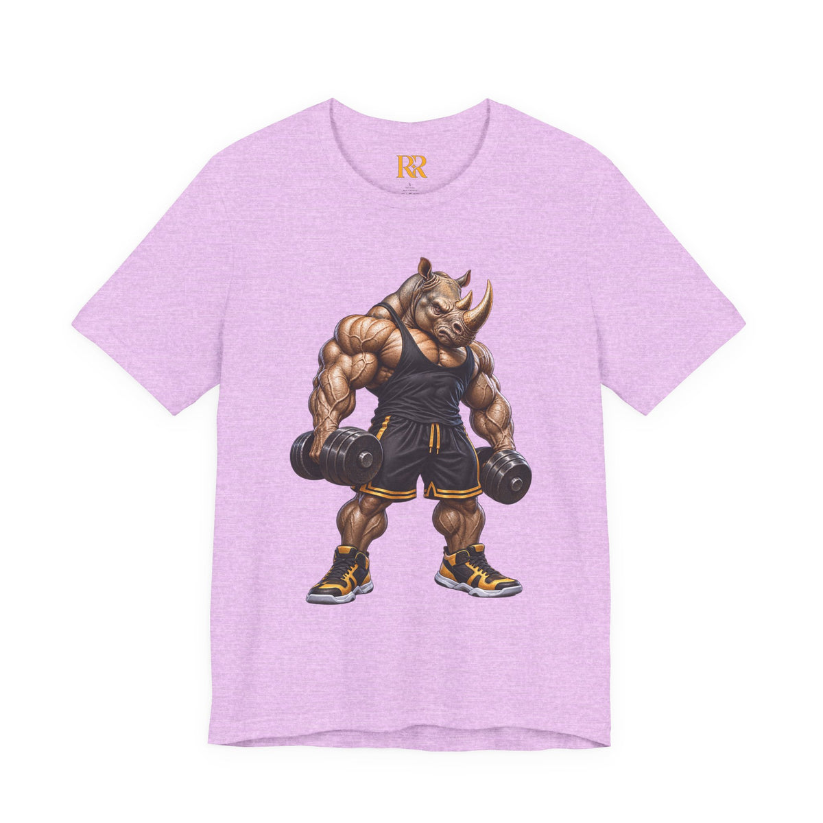 Muscular Rhino Weightlifter Graphic T-Shirt