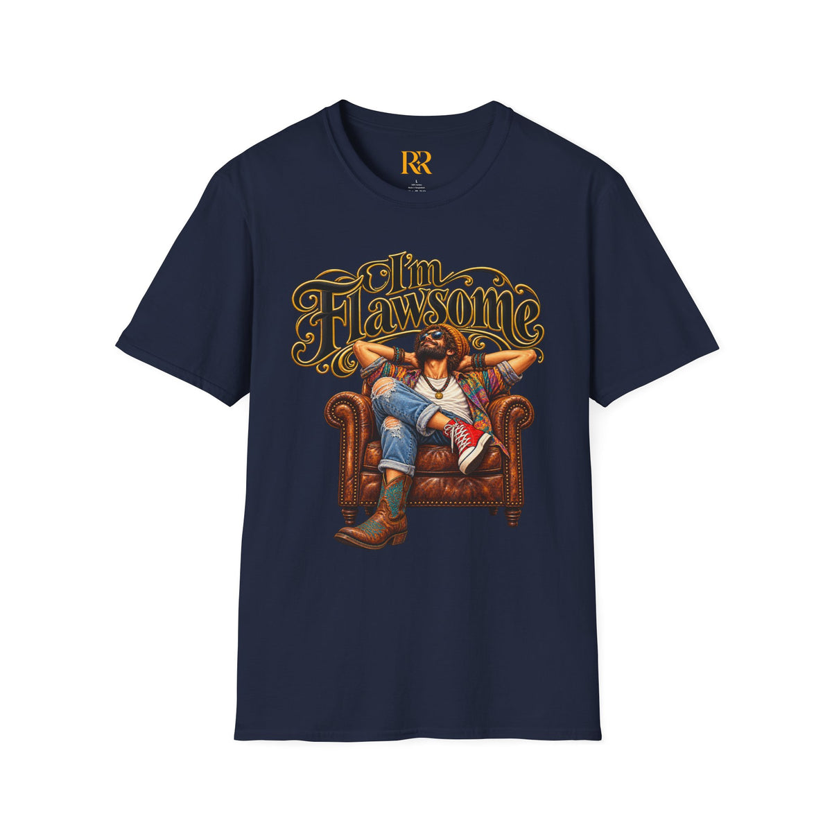 Flawsome Funny Western Cowboy Graphic T-Shirt