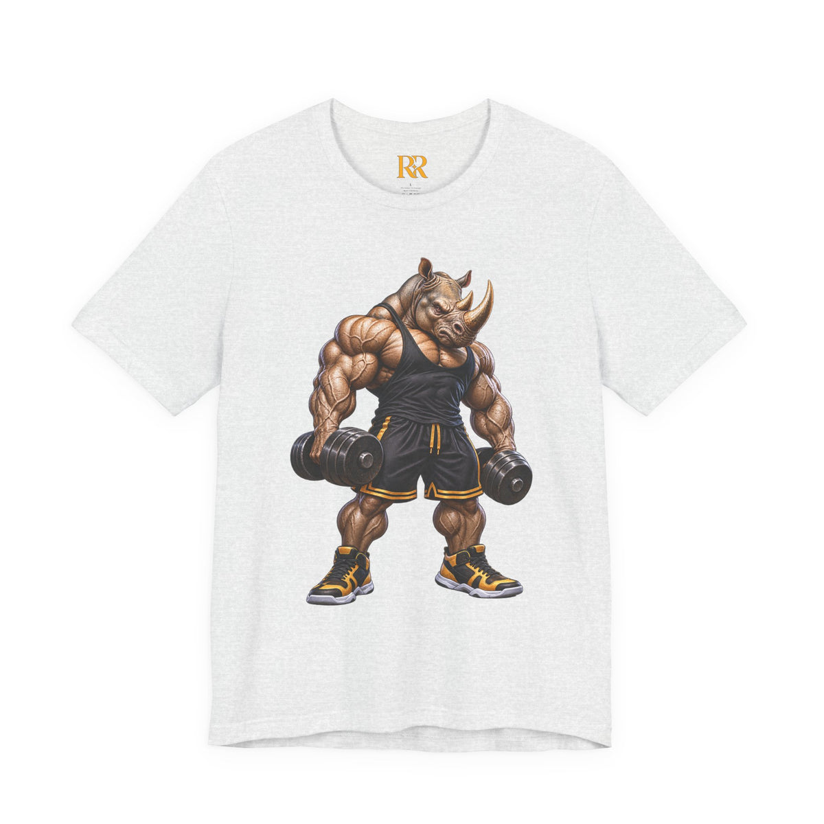 Muscular Rhino Weightlifter Graphic T-Shirt