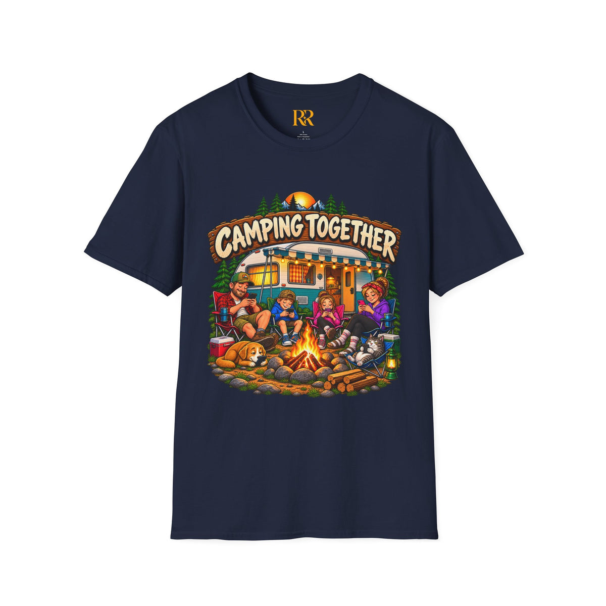 Camping Together Campfire Family Camping T-Shirt