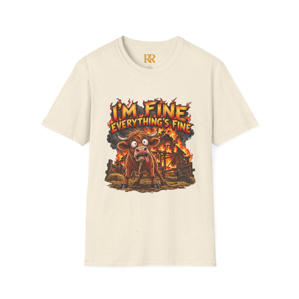 I’m Fine Everything’s Fine Funny Cartoon T-Shirt