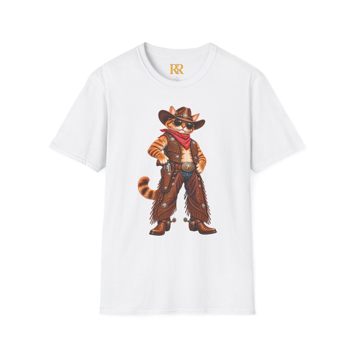 Funny Cowboy Cat T-Shirt – Western Animal Graphic Tee