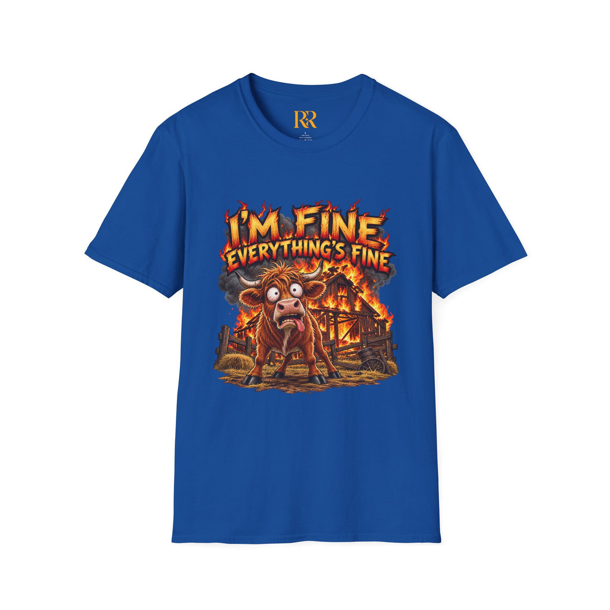 I’m Fine Everything’s Fine Funny Cartoon T-Shirt