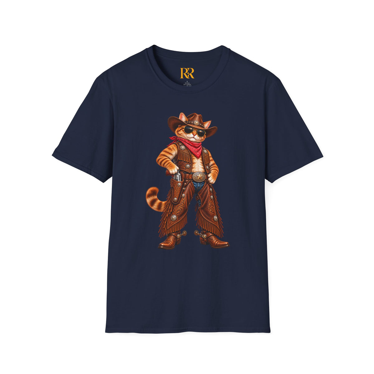 Funny Cowboy Cat T-Shirt – Western Animal Graphic Tee