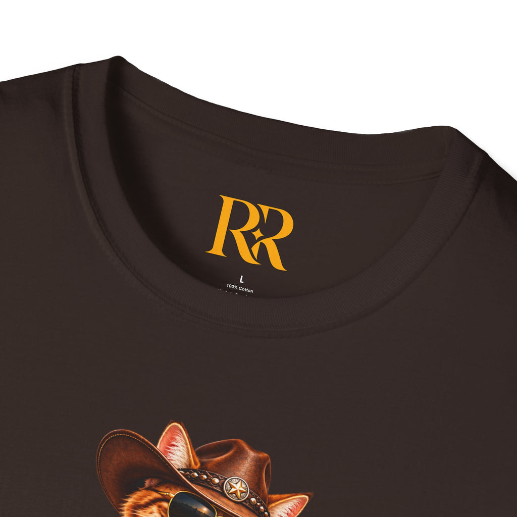 Funny Cowboy Cat T-Shirt – Western Animal Graphic Tee