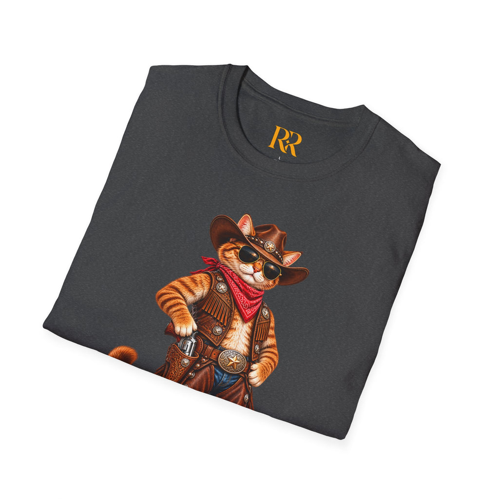 Funny Cowboy Cat T-Shirt – Western Animal Graphic Tee