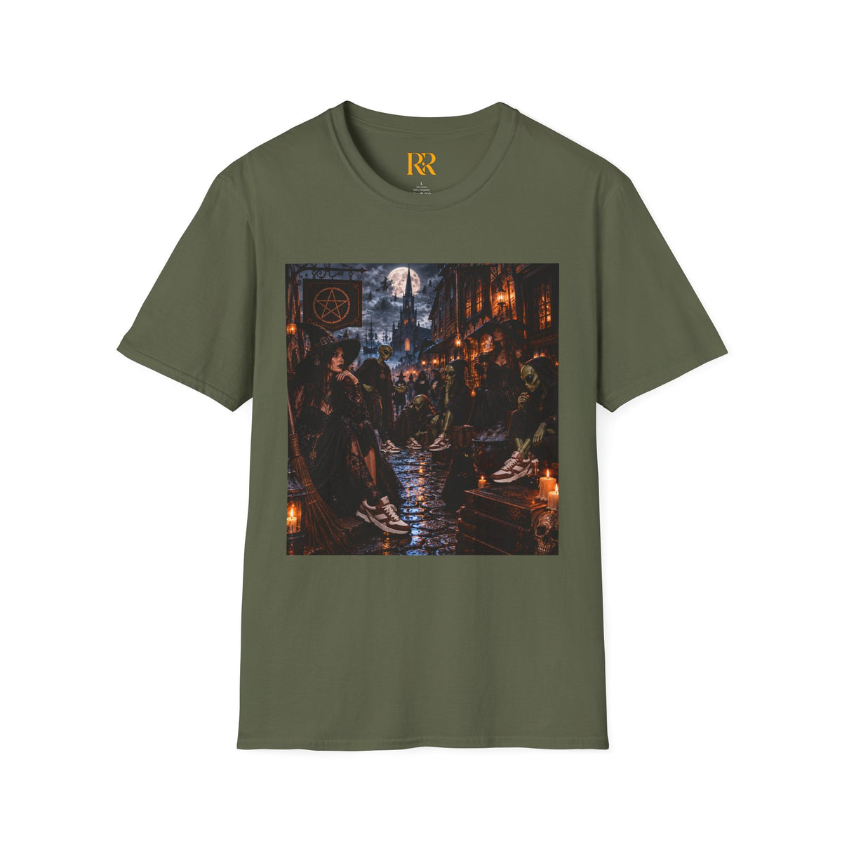Dark Gothic Medieval Tavern Scene T-Shirt