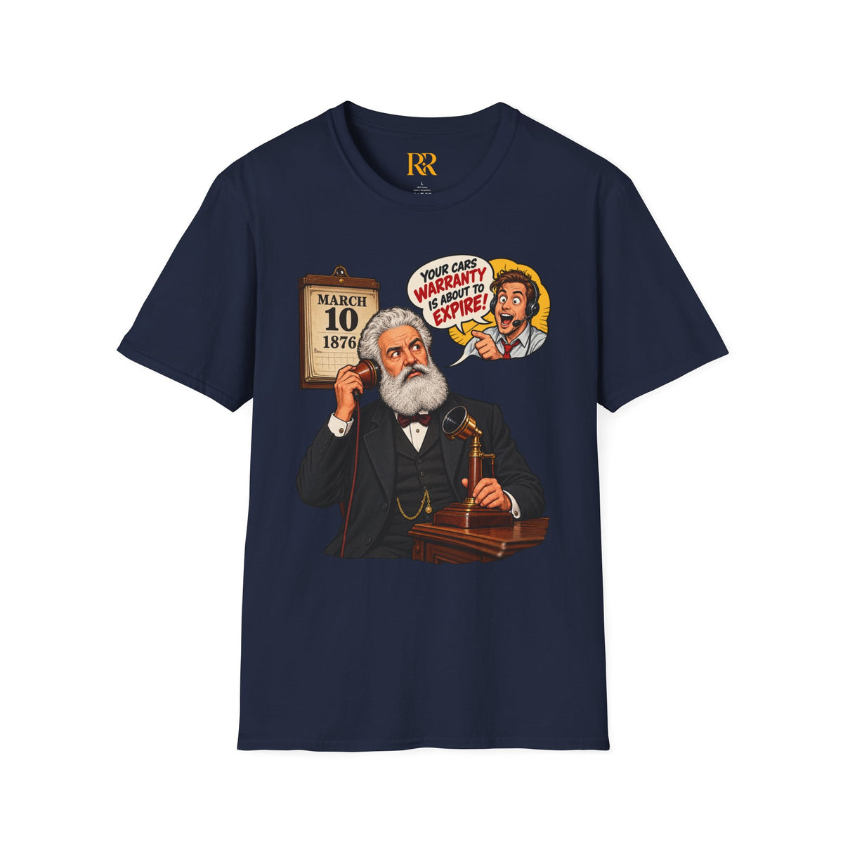 Alexander Graham Bell Telephone Patent T-Shirt – March 10, 1876 History Gift