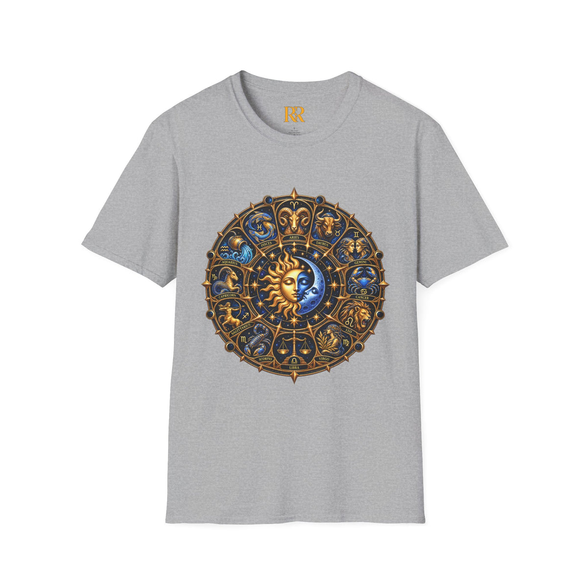 Celestial Sun and Moon Mandala T-Shirt