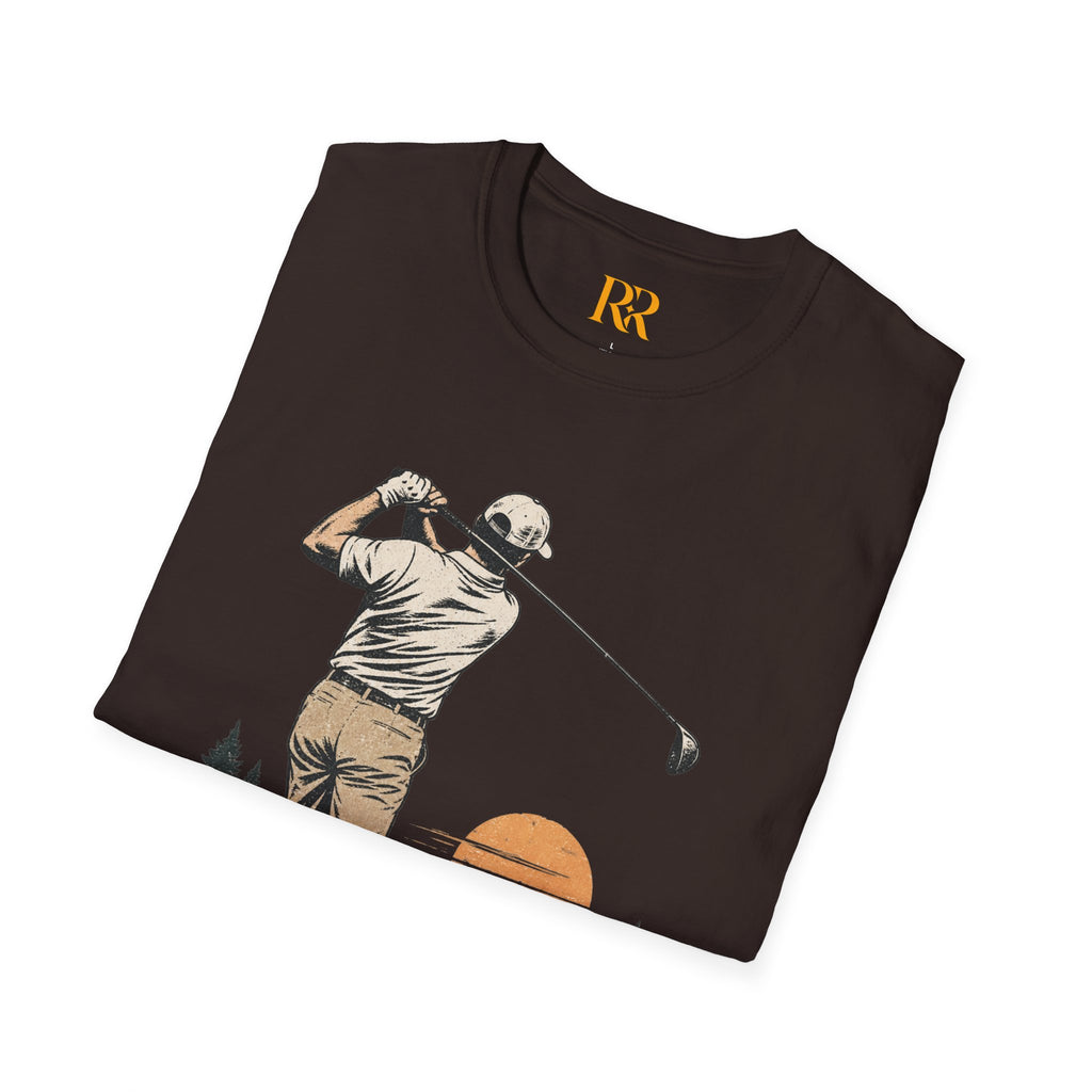 Vintage Golfer Sunset Fairway T-Shirt