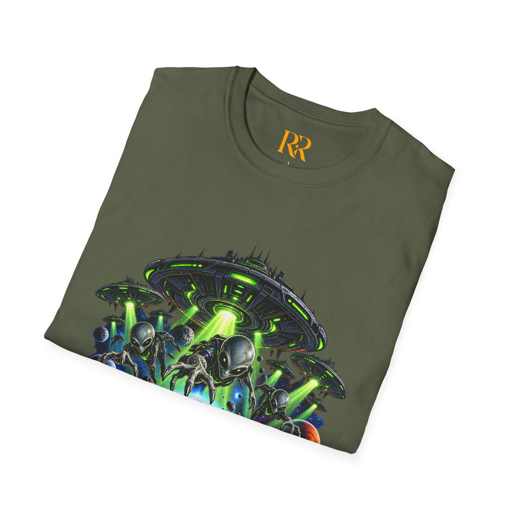 Cosmic Alien UFO Graphic T-Shirt