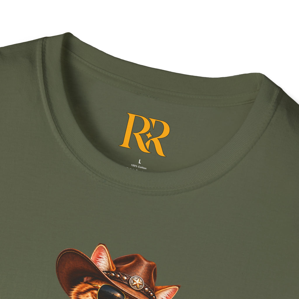 Funny Cowboy Cat T-Shirt – Western Animal Graphic Tee