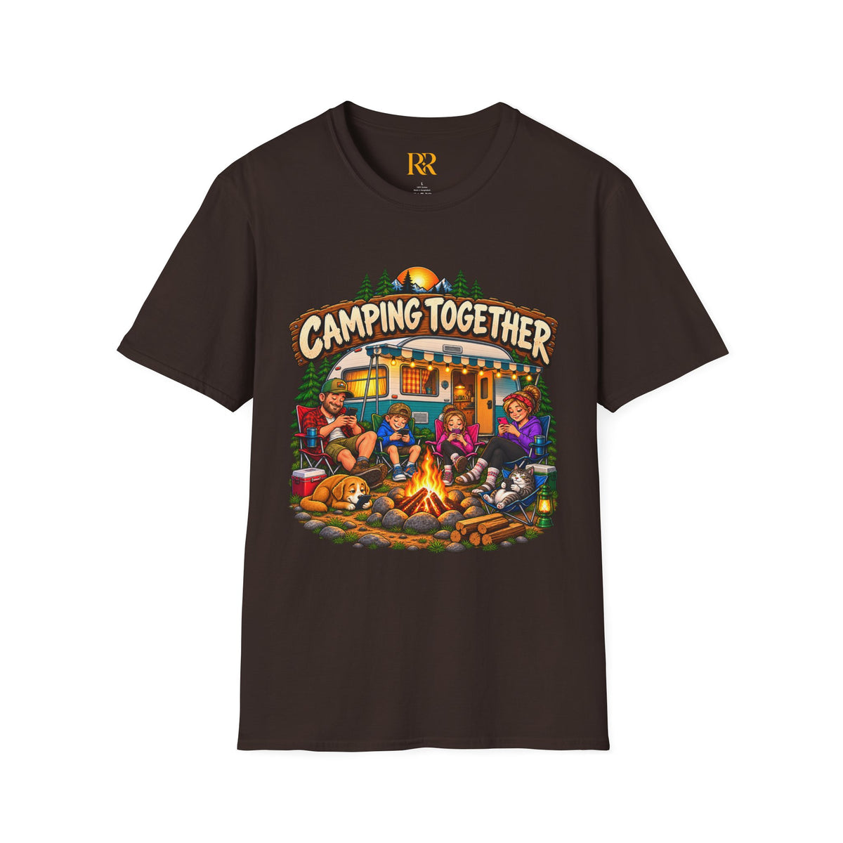 Camping Together Campfire Family Camping T-Shirt