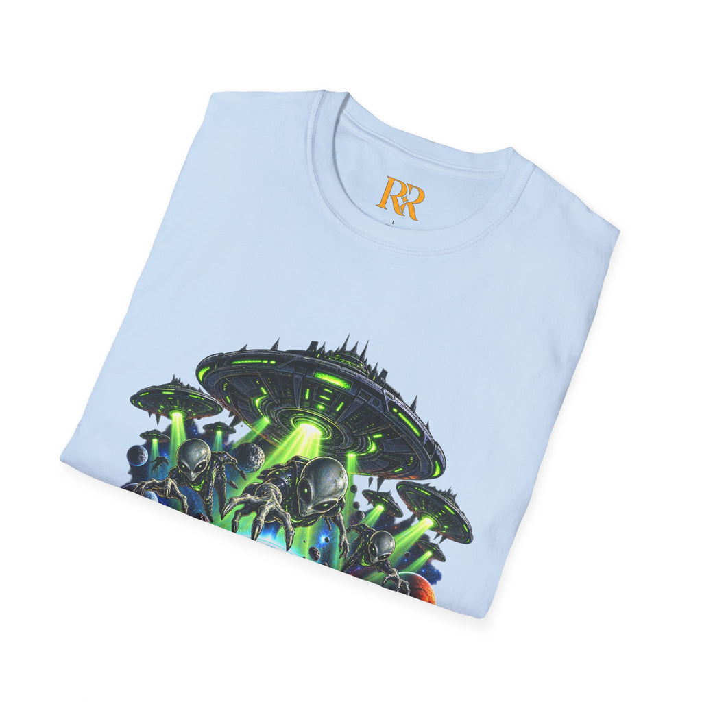 Cosmic Alien UFO Graphic T-Shirt