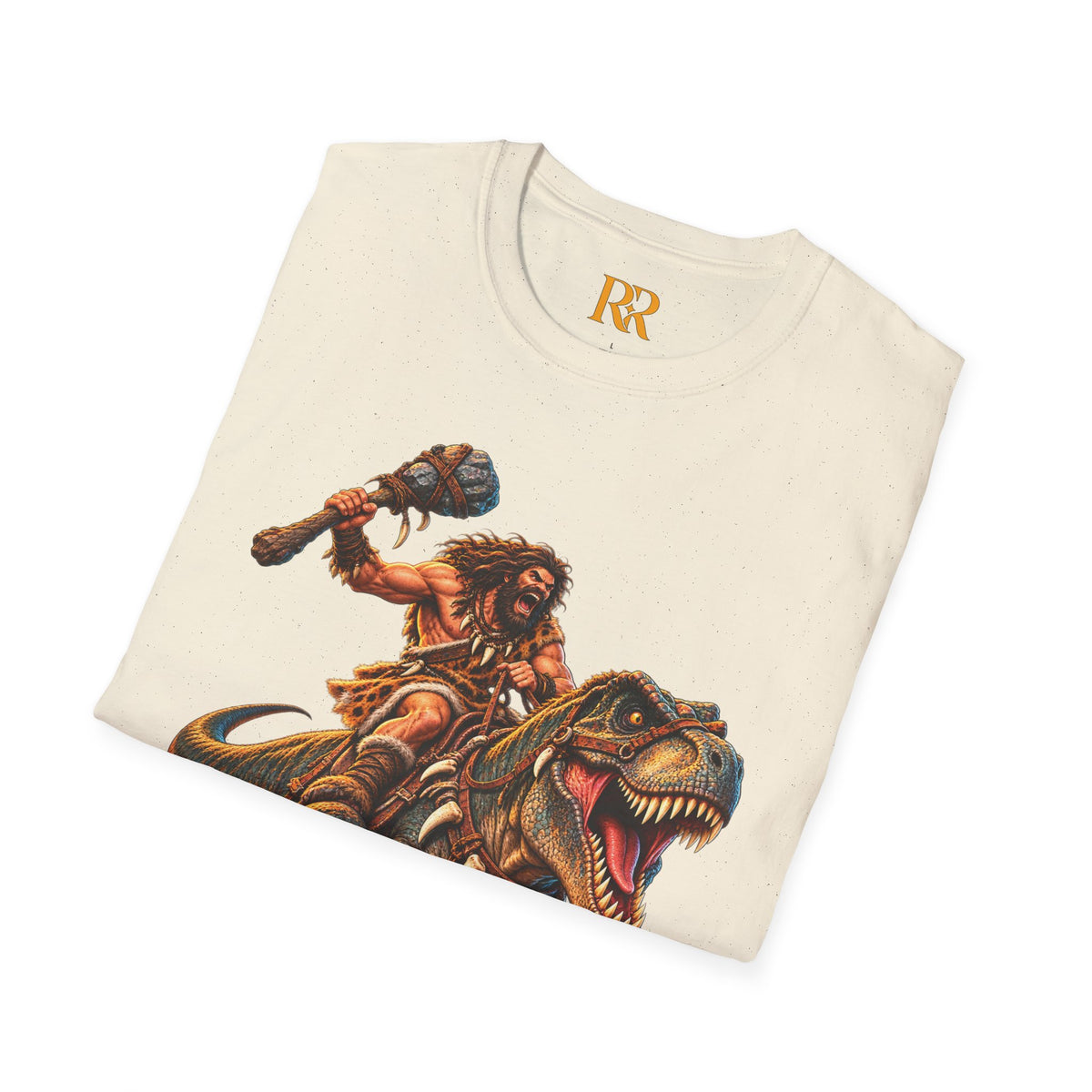 Caveman Riding T-Rex Dinosaur T-Shirt
