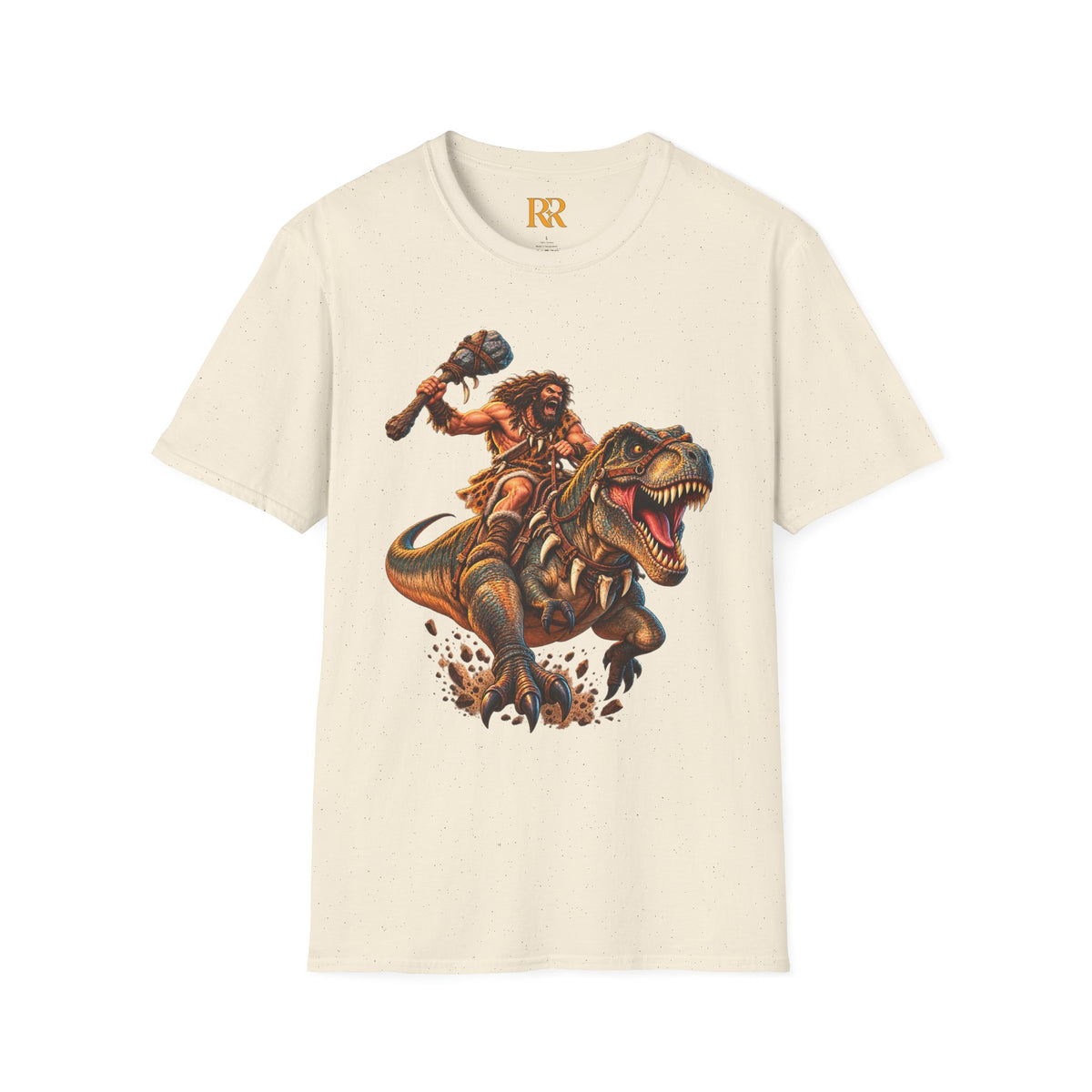 Caveman Riding T-Rex Dinosaur T-Shirt