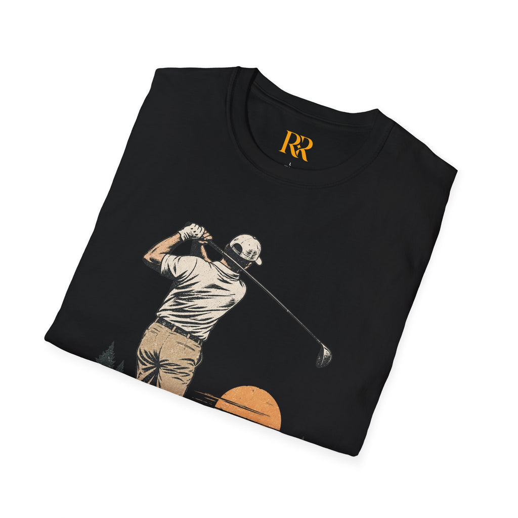 Vintage Golfer Sunset Fairway T-Shirt