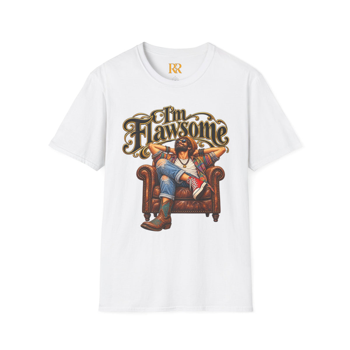 Flawsome Funny Western Cowboy Graphic T-Shirt