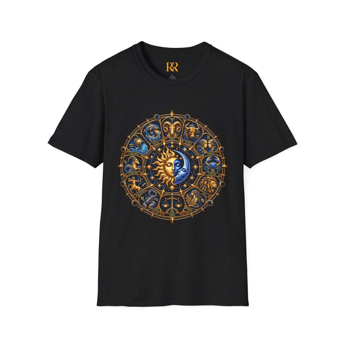 Celestial Sun and Moon Mandala T-Shirt