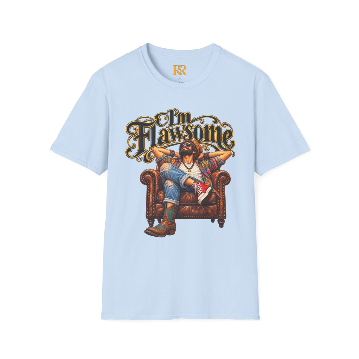 Flawsome Funny Western Cowboy Graphic T-Shirt