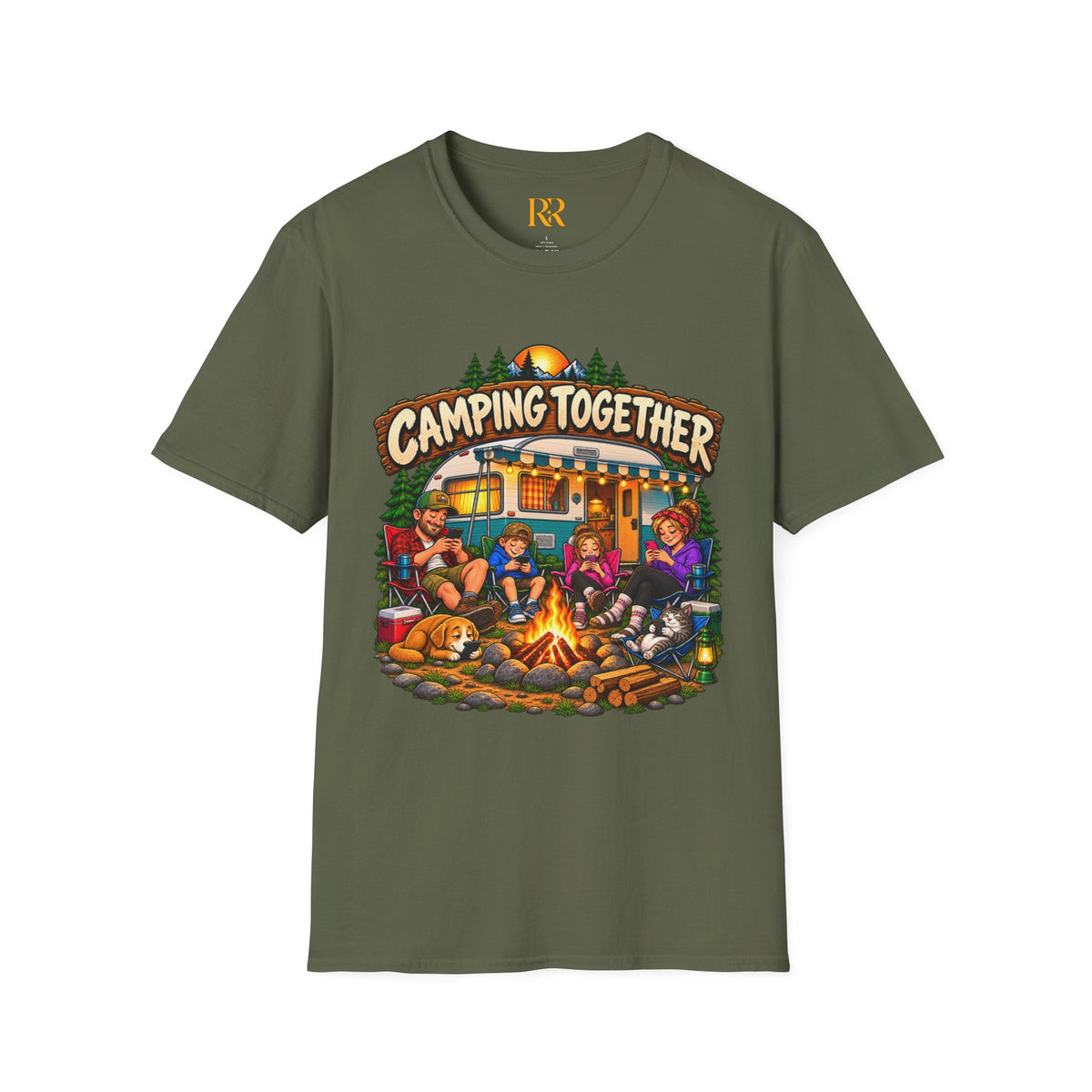 Camping Together Campfire Family Camping T-Shirt