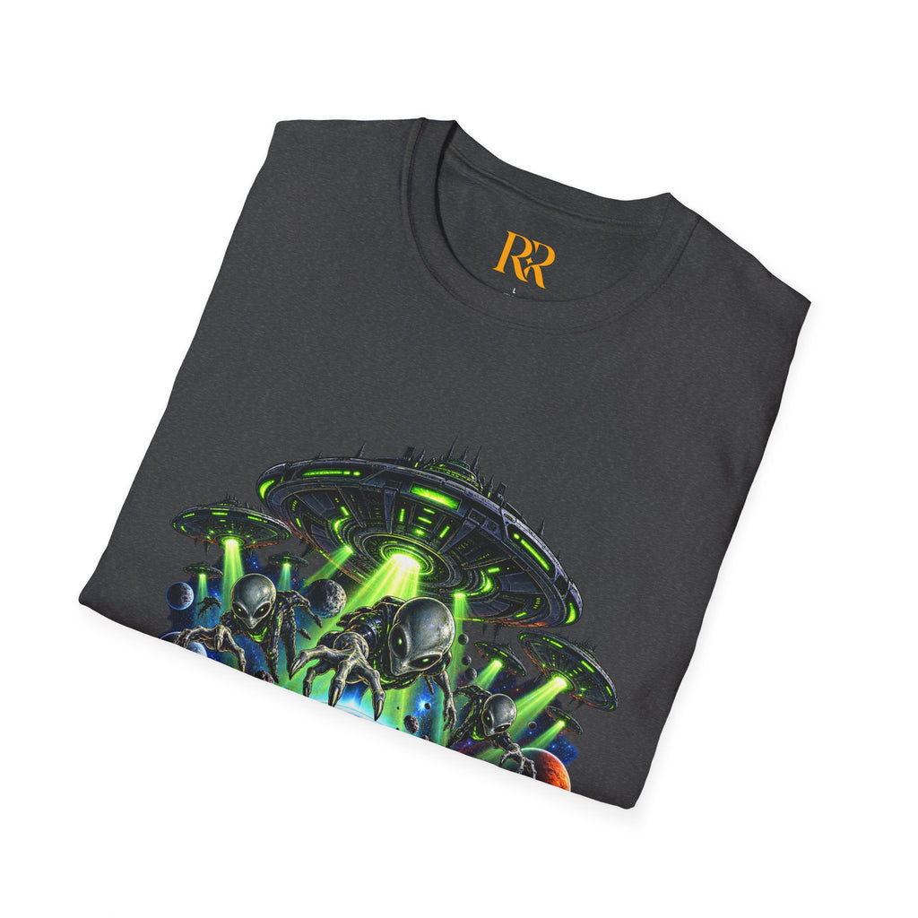 Cosmic Alien UFO Graphic T-Shirt