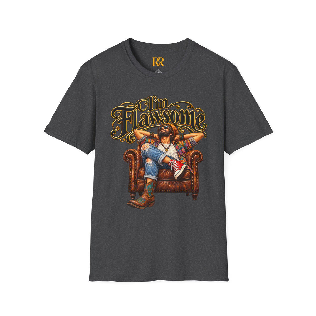 Flawsome Funny Western Cowboy Graphic T-Shirt