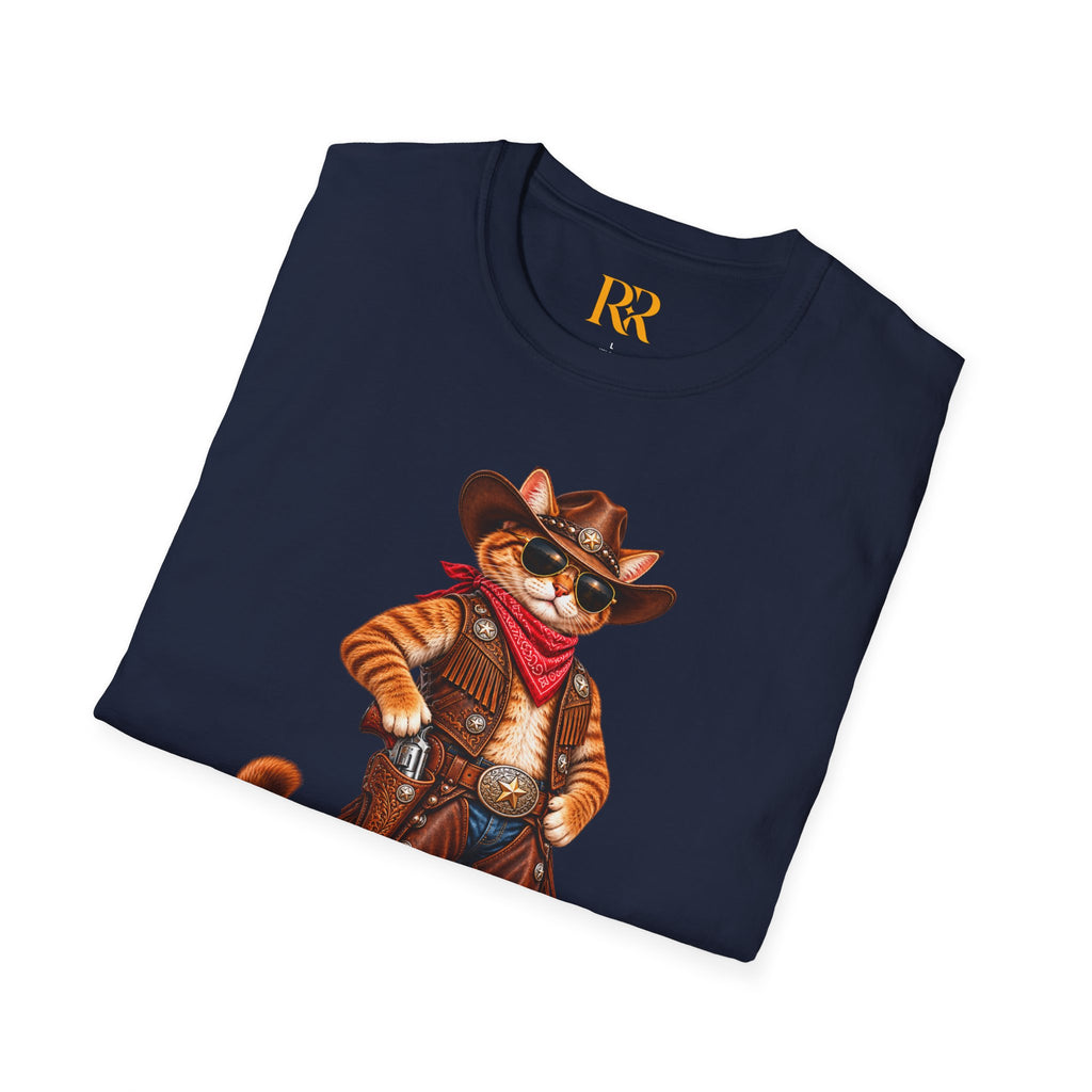 Funny Cowboy Cat T-Shirt – Western Animal Graphic Tee