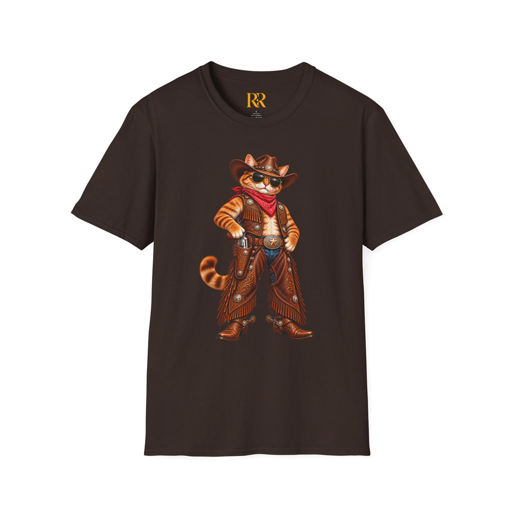 Funny Cowboy Cat T-Shirt – Western Animal Graphic Tee
