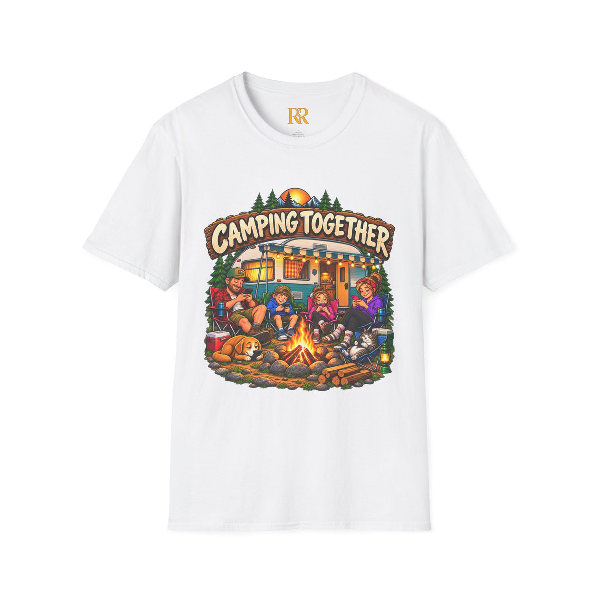 Camping Together Campfire Family Camping T-Shirt