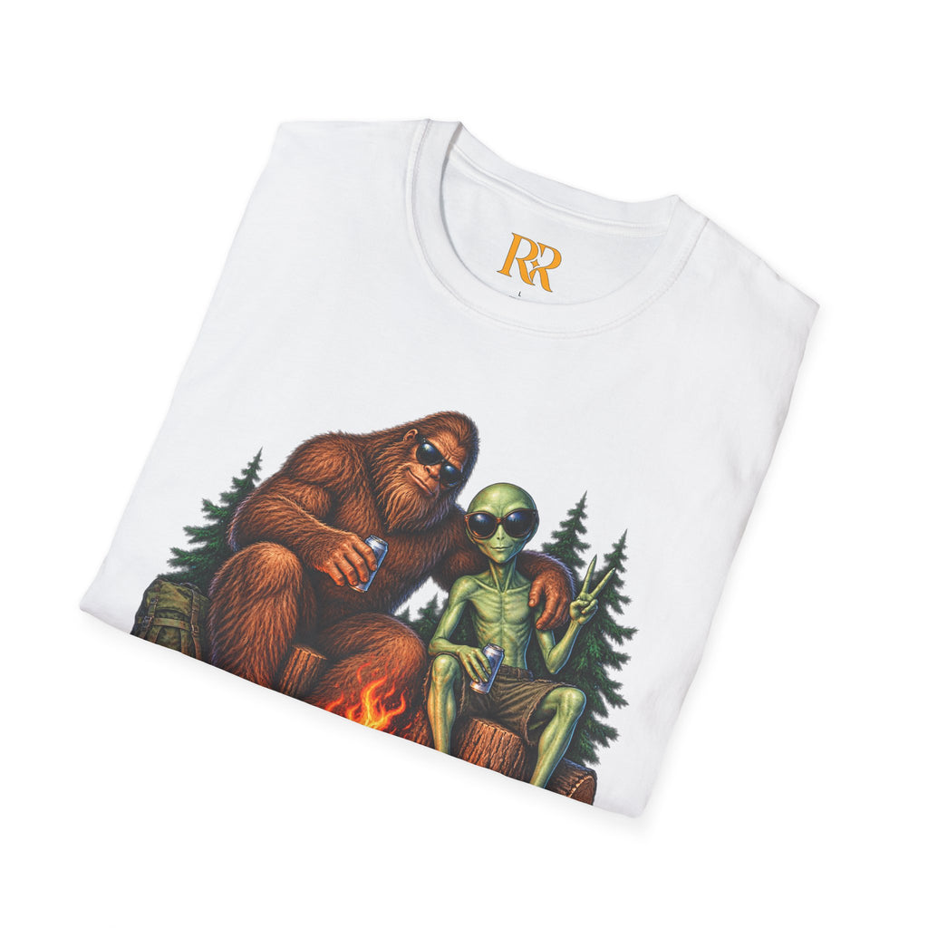 Bigfoot Camping Around the Campfire T-Shirt