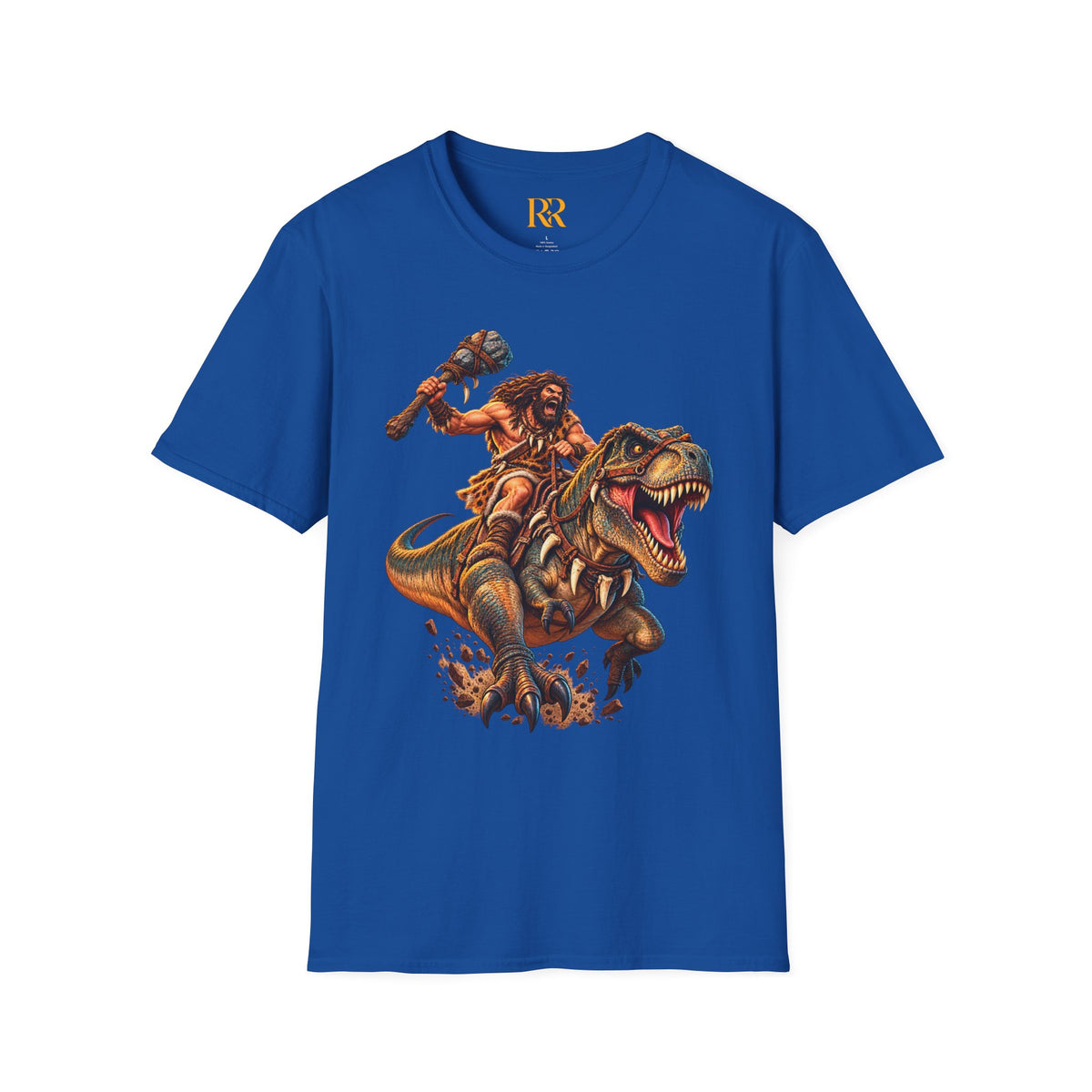 Caveman Riding T-Rex Dinosaur T-Shirt