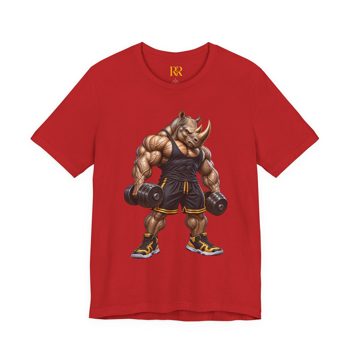 Muscular Rhino Weightlifter Graphic T-Shirt