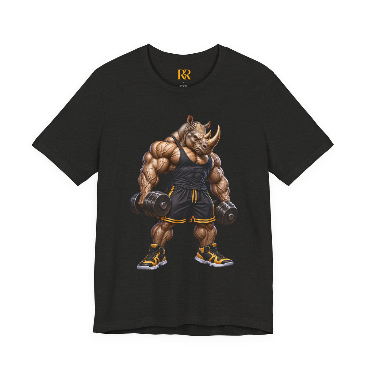 Muscular Rhino Weightlifter Graphic T-Shirt
